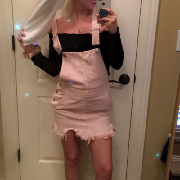 HP Free People Denim Pink Torn Up Jumper - Picture 7 of 7